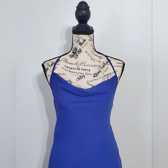 Amanda Uprichard Roselyn Dress In Admiral Blue Size Extra Small NWT - Picture 9 of 12